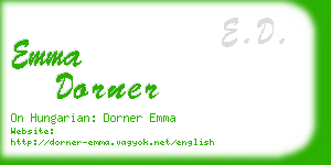 emma dorner business card